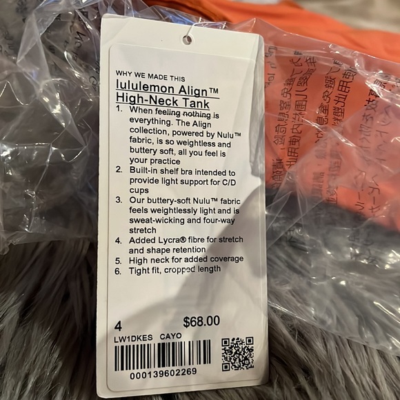 🍋🧡🍊NEW- Lululemon Alian high neck tank top in canyon orange - Picture 8 of 17